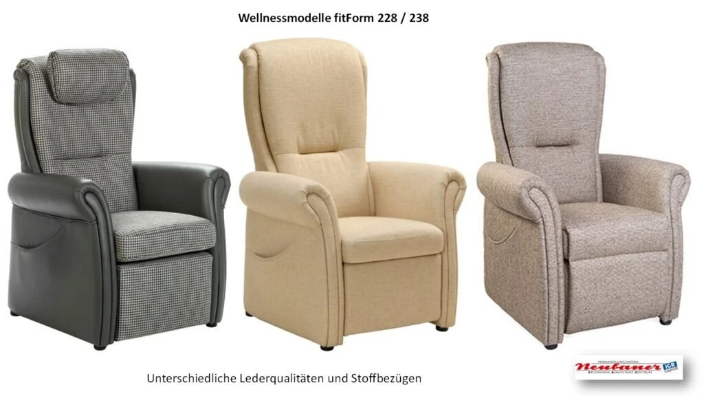 Fitform Seniorensessel / Relaxsessel Modelle 228 / 238 mit Langzeit-Garantie