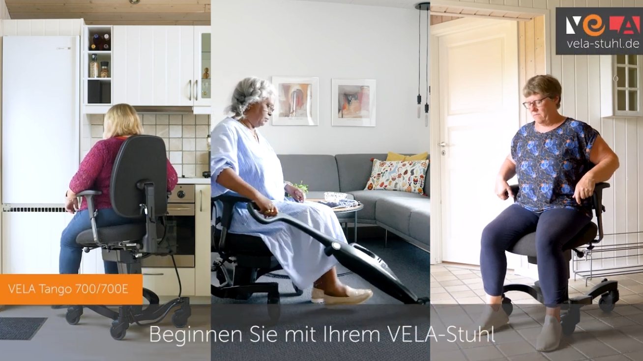 Schritt für Schritt Sicherheit im Sitzen mit einem VELA 700e