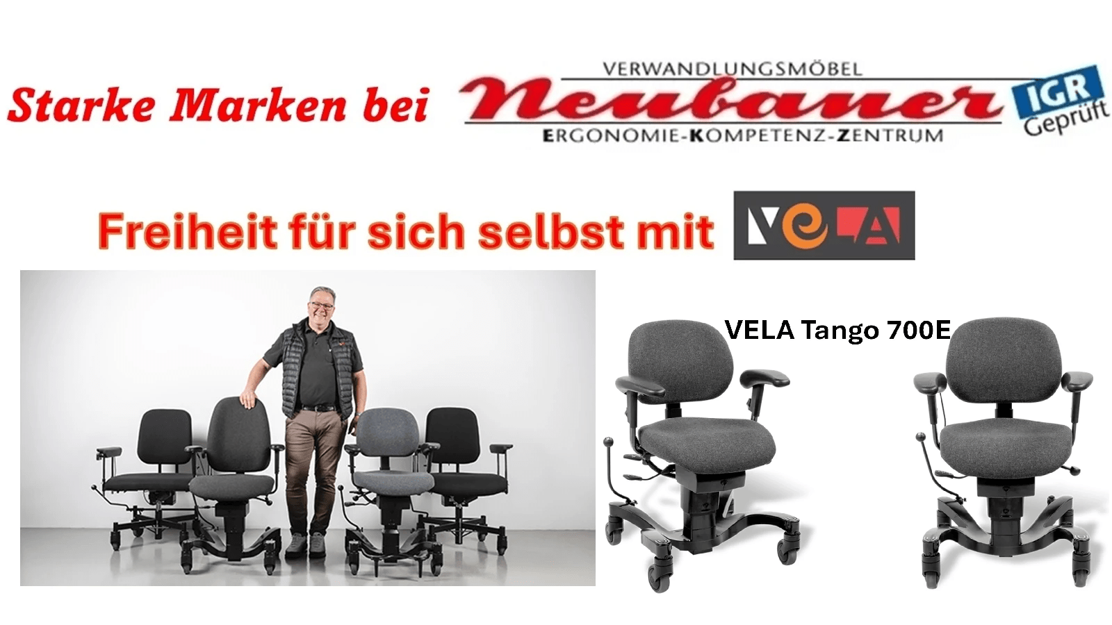 Sie leiden unter GLEICHGEWICHTSSTÖRUNGEN - ihr VELA Stuhl hilft ihnen in Balance zu bleiben