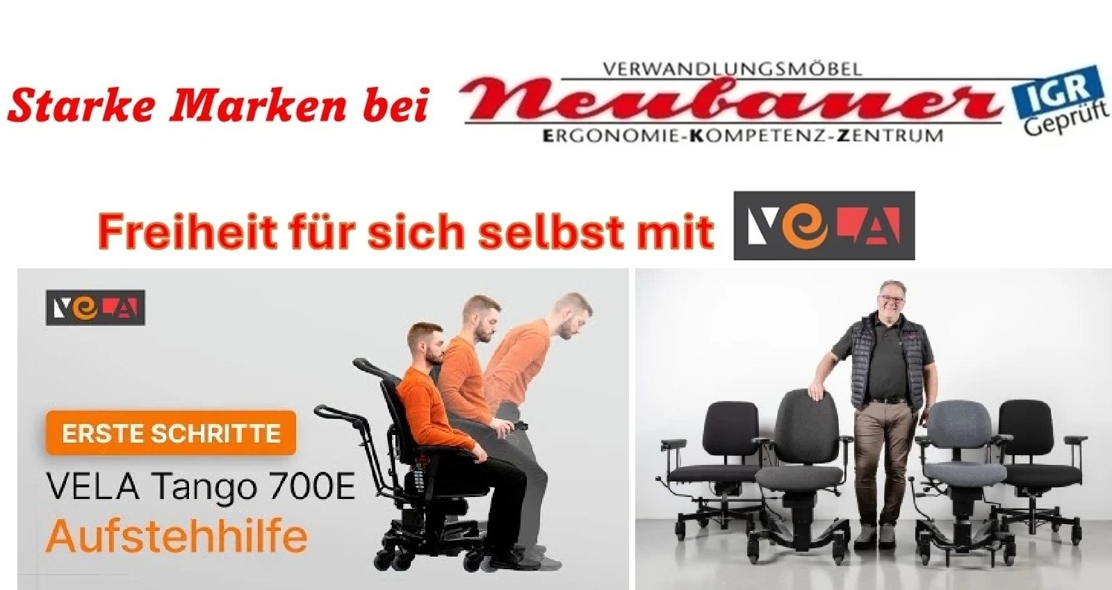 Sie haben STARKE SCHMERZEN IM UNTEREN RÜCKEN - sie brauchen einen VELA STUHL