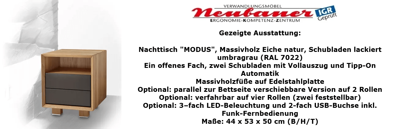 Kirchner Beistellmöbel - Nachttisch MODUS