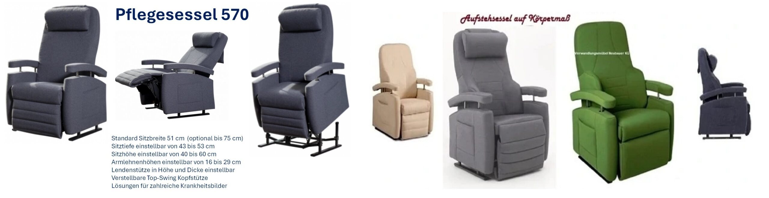 Rehabilitation und Pflegesessel Fitform 570 Vario