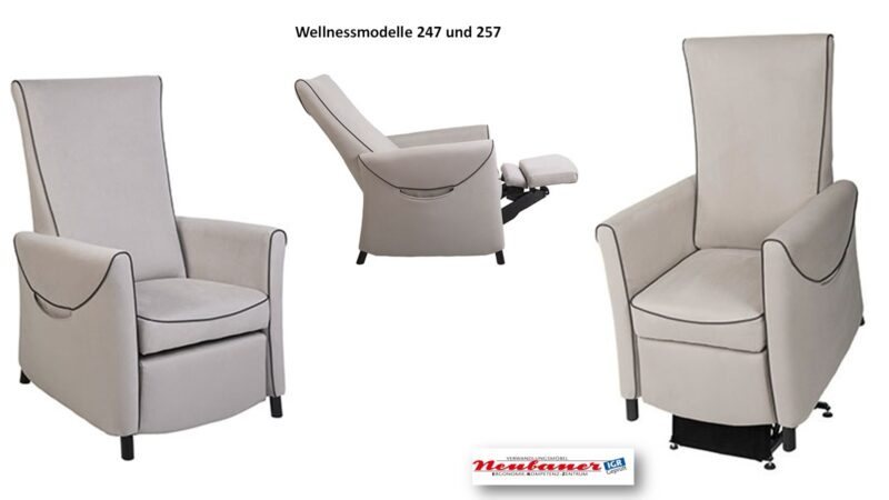 Individuell nach Ihren persönlichen Körpermaßen der Wellness Sessel Fitform Mod. 247 und 257